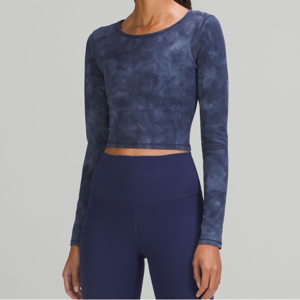 Lululemon Athletica Wunder Train Cropped Long Sleeve Top